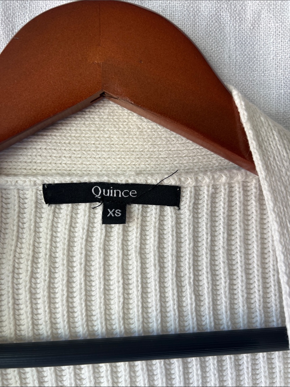 Quince Cream Ribbed Open-Front Cardigan - Picture 2 of 3
